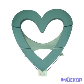 Oasis Bioline szív kitámasztós tűzőhab 45 cm - Nyitott