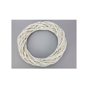 Vessző koszorú kopogtató alap 35 cm fehér