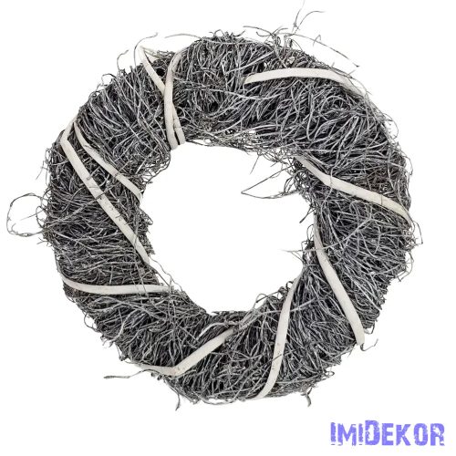 Tekert koszorú szürke 30cm