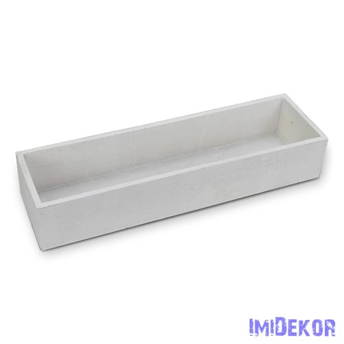 Dekorláda hosszúkás 35x10cm - Fehér