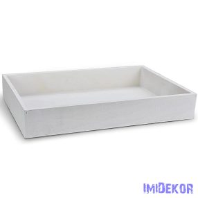 Dekortál 35x25cm - Fehér