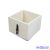 Dekorláda kocka fogantyúval 11x11x8cm - Fehér