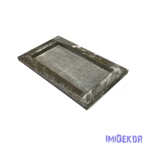 Fa tálca keret 25x15cm - Barnás Szürke