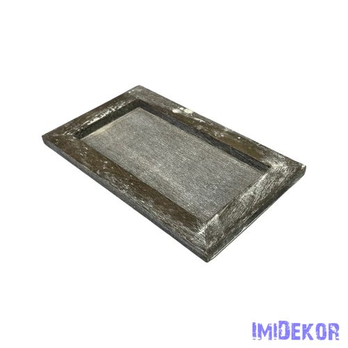 Fa tálca keret 25x15cm - Barnás Szürke