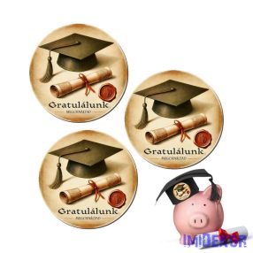 Nyomtatott dekorkarton - Gratulálunk 3db/csomag