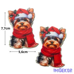   Nyomtatott dekorkarton - Ünnepi 'Yorki' 2db/csomag