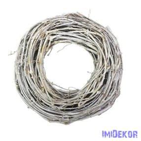 Vessző koszorú dekoráció 30cm