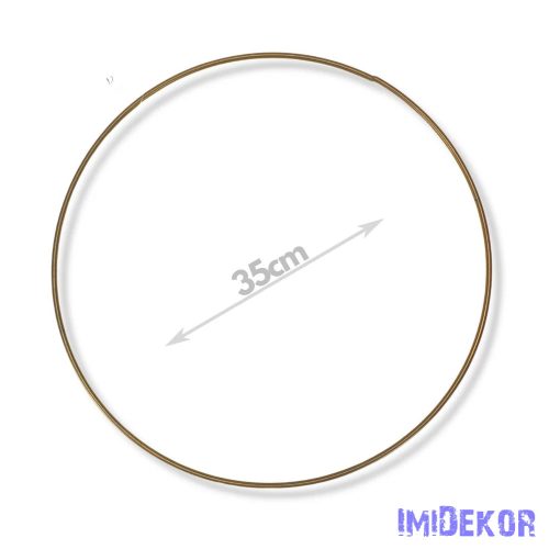 Fém karika 35 cm - Arany