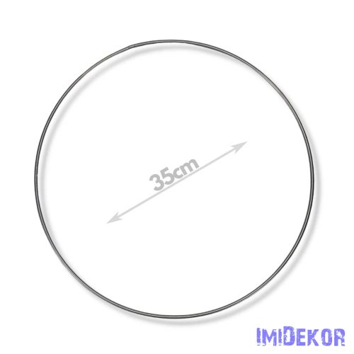 Fém karika 35 cm - Ezüst