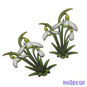 Nyomtatott dekorkarton - Hóvirág 2db/csomag