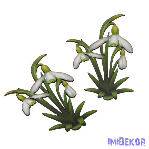 Nyomtatott dekorkarton - Hóvirág 2db/csomag