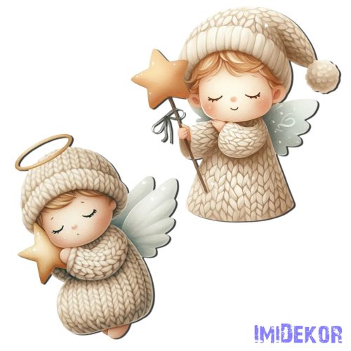 Nyomtatott dekorkarton - Angyalkák 2db/csomag