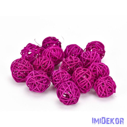 Vessző gömb 3 cm 15db/cs - Magenta