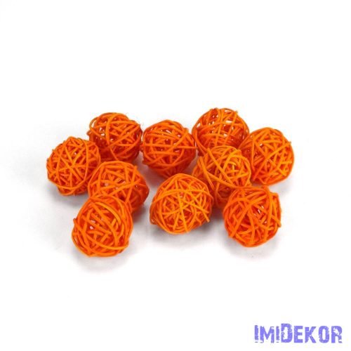 Vessző gömb 3 cm 10db/cs - Narancs