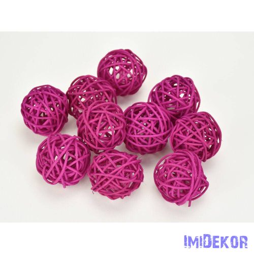 Vessző gömb 4 cm 10db/cs - Magenta