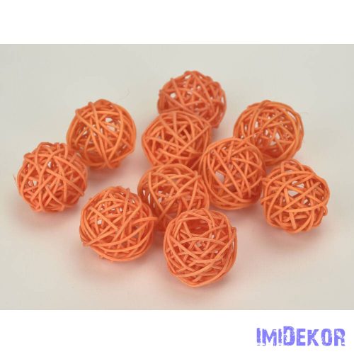 Vessző gömb 4 cm 10db/cs - Narancs