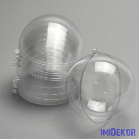   Ajándéktartó szétválasztható műanyag 10 cm 5db/cs - Gömb