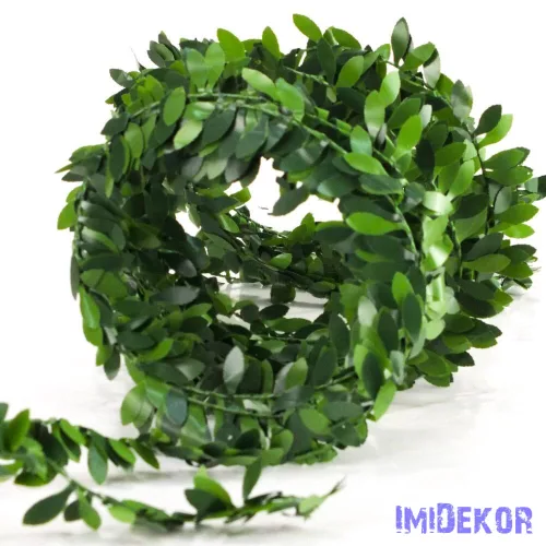Babérfüzér girland 7,5m - Nagylevelű