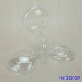   Ajándéktartó szétválasztható műanyag 7x7x2,5 cm 5db/cs - Lapos Gömb