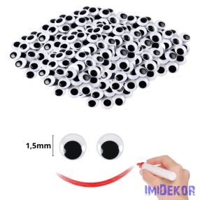Mozgó szem kerek 1,5cm 100db/csomag