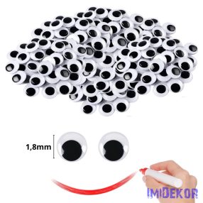 Mozgó szem kerek 1,8cm 100db/csomag