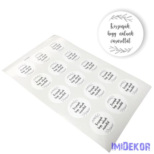 Matrica 15db/lap - Köszönjük, hogy nálunk…