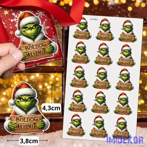 Matrica - Grincs - Boldog akármit 15db/lap