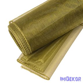 Organza szegett 12cm x 8.2m - Mohazöld