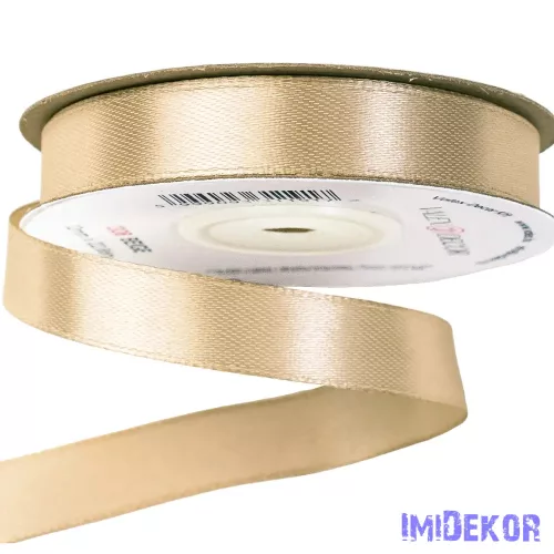 Szatén szalag 12 mm x 22.86 m - Bézs