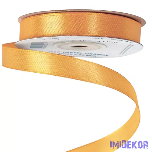 Szatén szalag 12 mm x 22.86 m - Pasztell Narancs