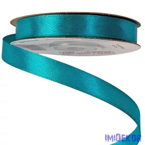 Szatén szalag 12 mm x 22.86 m - Türkiz Kék
