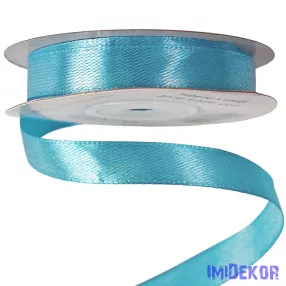 Szatén szalag 12 mm x 22.86 m - Aqua Kék