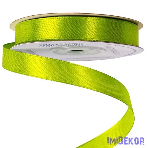 Szatén szalag 12 mm x 22.86 m - Teazöld