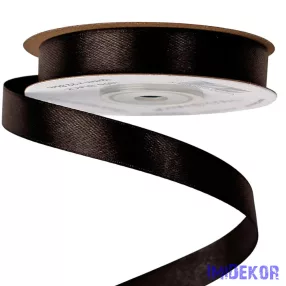 Szatén szalag 12 mm x 22.86 m - Fekete