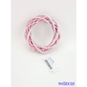 Vessző koszorú alap 15 cm - Rózsaszín