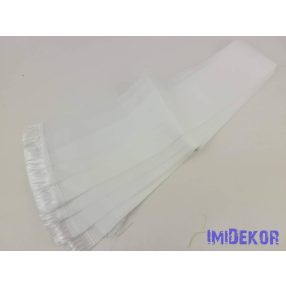   Koszorú szalag fehér rojttal 10cm x 220cm 10db/csomag - Fehér