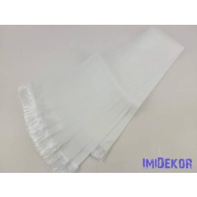   Koszorú szalag fehér rojttal 11cm x 200cm 10db/csomag - Fehér