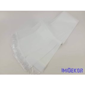   Koszorú szalag fehér rojttal 14cm x 220cm 10db/csomag - Fehér