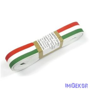 Szövött nemzeti színű szalag 10m - 23mm