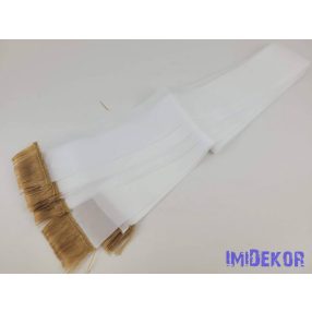   Sírcsokor szalag arany rojttal 7cm x 200cm 10db/csomag - Fehér