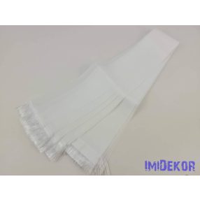   Sírcsokor szalag fehér rojttal 8cm x 170cm 10db/csomag - Fehér