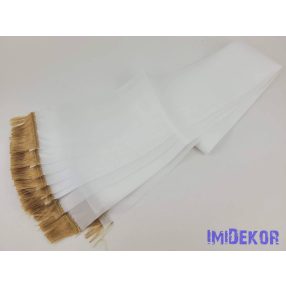   Sírcsokor szalag arany rojttal 9cm x 200cm 10db/csomag - Fehér