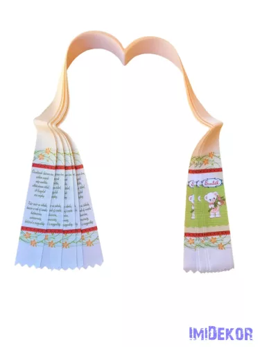 Ballagási szalag 4 cm óvodás - Krém maci