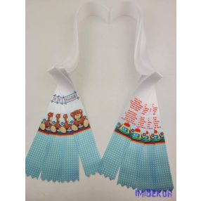 Ballagási szalag 4 cm óvodás - Mosolygó barna maci