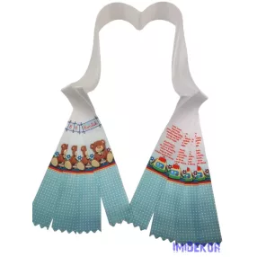 Ballagási szalag 4 cm óvodás - Mosolygó barna maci