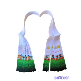 Ballagási szalag 4 cm óvodás - Bicajos katica