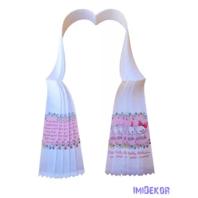 Ballagási szalag 4 cm óvodás - Fehér cica