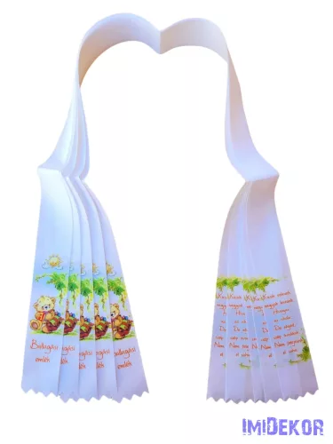 Ballagási szalag 4 cm óvodás - Táskás maci