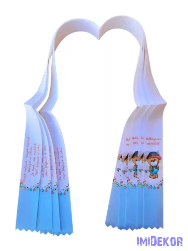 Ballagási szalag 4 cm óvodás - Sapis kutyus