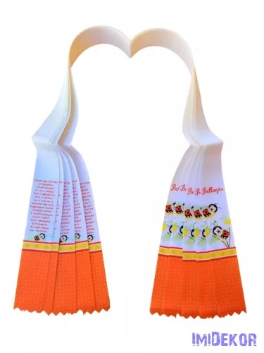 Ballagási szalag 4 cm óvodás - Virágos katica